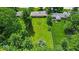 Overhead view reveals a well-maintained yard with mature trees adding natural beauty to the property at 108 Bennett Rd, Carmel, IN 46032