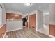 Inviting living room features fresh paint and modern flooring at 108 Bennett Rd, Carmel, IN 46032