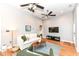Cozy living room with hardwood floors, stylish decor, and a relaxing atmosphere at 1221 Cottage Ave, Indianapolis, IN 46203