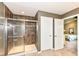 Bathroom featuring a shower, neutral tile, and a light-colored finish at 1314 Old Heritage Pl, Greenwood, IN 46143