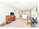 Spacious bonus room with neutral carpet, and a view overlooking the house entrance at 1314 Old Heritage Pl, Greenwood, IN 46143