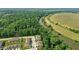 Overhead view of a well-manicured community with tree coverage and access to the river at 14474 Treasure Creek Ln, Fishers, IN 46038