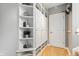 Hallway with custom built-in shelving and storage, offering both style and functionality at 17138 Joliet Rd, Westfield, IN 46074