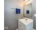 Half bath showing vanity, mirror, lighting and blue towels at 2325 N Talbott St, Indianapolis, IN 46205