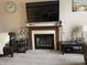 Close up of the fireplace and mantle in the living room at 2925 Morgan Trl, Martinsville, IN 46151