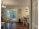 Cozy kitchen featuring a view to the backyard through french doors and a breakfast bar at 2925 Morgan Trl, Martinsville, IN 46151