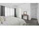 This main bedroom has neutral decor, soft lighting, and plush carpet for a relaxing space at 3307 N College Ave, Indianapolis, IN 46205