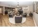 Spacious basement with a bar area and seating arrangement for entertaining guests at 3429 Woodham Pl, Carmel, IN 46033