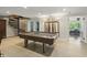 Spacious game room with a pool table, spiral staircase, and light wood flooring at 4126 E Rembrandt Dr, Martinsville, IN 46151