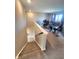 Carpeted staircase leading to the upper level with natural light and view of the upstairs office at 4216 Lauder Rd, Bargersville, IN 46106