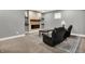 Cozy basement with a fireplace, a neutral rug, recessed lighting, and two comfortable recliners at 4931 Kerrington Blvd, Bargersville, IN 46106