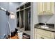 Mud room with cabinets, sink, and storage. Ideal for keeping organized at 4931 Kerrington Blvd, Bargersville, IN 46106