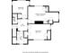 Detailed floor plan featuring three bedrooms, two bathrooms, and a hall, showing the layout and dimensions at 5615 N Pennsylvania St, Indianapolis, IN 46220