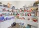 Pantry with stocked shelves and ample storage space at 624 Faudree Dr, Westfield, IN 46074
