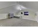 Attic space with carpet, bench, and unique ceiling at 629 S Miller St, Shelbyville, IN 46176
