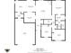 Detailed floor plan showcasing the layout of the 1659 sq ft home, including the kitchen, living room, bedrooms, and garage at 6629 Woodcrest Dr, Avon, IN 46123