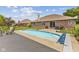 View of backyard showing the pool and deck area with plenty of room for entertaining at 6629 Woodcrest Dr, Avon, IN 46123