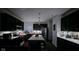 Modern kitchen featuring stainless steel appliances, a large island, and dark brown cabinets at 6842 Arrowhead Dr, Brownsburg, IN 46112