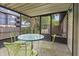 View of covered patio with furniture and view of fenced-in backyard at 7616 Derrek Pl, Indianapolis, IN 46219