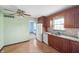 Open kitchen layout featuring granite countertops, stainless appliances, and a breakfast nook at 8306 Corkwood Dr, Indianapolis, IN 46227