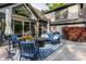 Cozy backyard patio with stylish seating, firepit, and lush greenery, creating a serene outdoor living space at 8651 Emerald Ln, Indianapolis, IN 46260