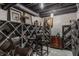 Finished basement featuring a wine cellar, accent lighting, and seating area at 8651 Emerald Ln, Indianapolis, IN 46260