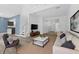 Spacious living room with hardwood floors, light-colored walls, and stylish furnishings at 10427 Apple Creek Dr, Indianapolis, IN 46235