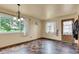 Cozy dining area featuring neutral tones, natural lighting and unique flooring at 10965 W Base Line Rd, Jamestown, IN 46147