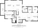 First floor plan featuring living room, primary bedroom, kitchen, dining area, and bathrooms with dimensions at 1805 Center Valley Rd, Martinsville, IN 46151
