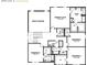 Floor plan of the upper level with four bedrooms, three baths, laundry room, linen closet, and open stairway at 3638 Sycamore Bend N Way, Columbus, IN 47203