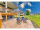 Charming backyard patio with stylish wicker furniture, perfect for enjoying the outdoors in comfort at 5199 Green Valley Ln, Noblesville, IN 46062