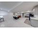 An open dining area includes a table with seating for six and is connected to the kitchen at 5199 Green Valley Ln, Noblesville, IN 46062