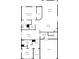 First-floor floor plan displaying the bedroom, bathrooms, dining area, kitchen, mudroom, living room, garage, and foyer at 5199 Green Valley Ln, Noblesville, IN 46062