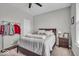 Relaxing bedroom with a comfortable bed, window, and carpet flooring at 6536 Apperson Dr, Noblesville, IN 46060