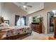 Bright bedroom with a vaulted ceiling, ensuite bath and ample storage in attached closet at 7150 Eagle Cove Dr, Indianapolis, IN 46254