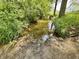 Clear stream flowing over rocks, surrounded by lush greenery and mature trees at 725 N State Road 75, Lebanon, IN 46052