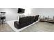 Finished basement featuring a media area, a popcorn machine, and comfortable seating for entertaining guests at 10113 Gallop Ln, Fishers, IN 46040