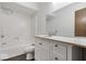 Bathroom featuring a vanity, toilet, and tiled shower at 110 Leichester Ct, Noblesville, IN 46060