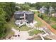 This aerial view shows off the home's many outdoor features and professional landscaping at 121 Wesley Cir, Noblesville, IN 46062