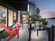 Exterior deck with seating overlooking waterfront view at 121 Wesley Cir, Noblesville, IN 46062