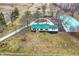 Bird's eye view of property with well-maintained buildings and a circular driveway at 12471 N 100 E, Alexandria, IN 46001
