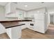 Updated kitchen featuring white cabinetry and wood countertops at 12471 N 100 E, Alexandria, IN 46001
