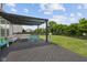 The spacious deck offers an amazing pergola, lounge seating and an outdoor area at 1306 Avocet Dr, Greenwood, IN 46143