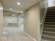 Finished basement with carpeted floors, neutral paint, and recessed lighting at 13262 Landwood Dr, Fishers, IN 46037
