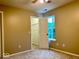 This bedroom has neutral paint, carpet and a closet at 13262 Landwood Dr, Fishers, IN 46037