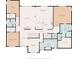 Detailed first floor plan showcasing kitchen, living room, primary bedroom, and laundry at 16548 Grand Cypress Dr, Noblesville, IN 46060