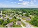 Aerial view of a Gathering-friendly neighborhood with tree-lined streets and well-manicured lawns at 2078 Seneca Ln, Plainfield, IN 46168