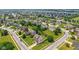 Picturesque aerial view of a residential neighborhood featuring lush green landscaping at 2078 Seneca Ln, Plainfield, IN 46168