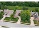 Aerial view of well-maintained homes, mature trees, and manicured lawns in a suburban neighborhood at 3545 Inverness Blvd, Carmel, IN 46032