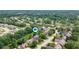 Aerial view of a residential neighborhood featuring tree-lined streets and well-manicured lawns at 3545 Inverness Blvd, Carmel, IN 46032